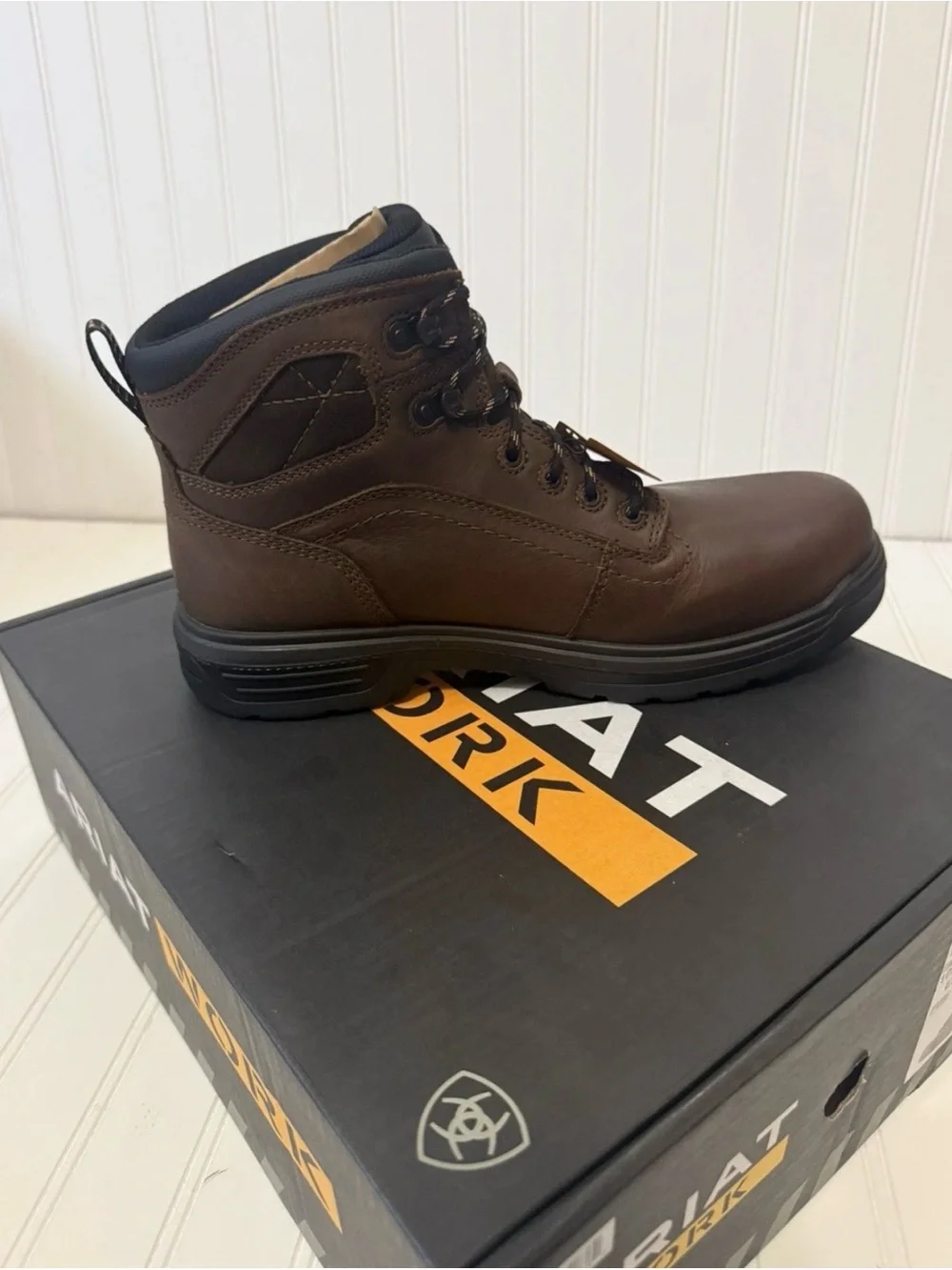 ARIAT Men’s Turbo 6” WP Carbon Toe Work Boots -Durable Leather Boot 10.5EE